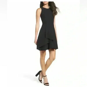 Adelyn Rae Athena Ruffle Fit and Flare Sleeveless Mini Cocktail Dress Size XS.
